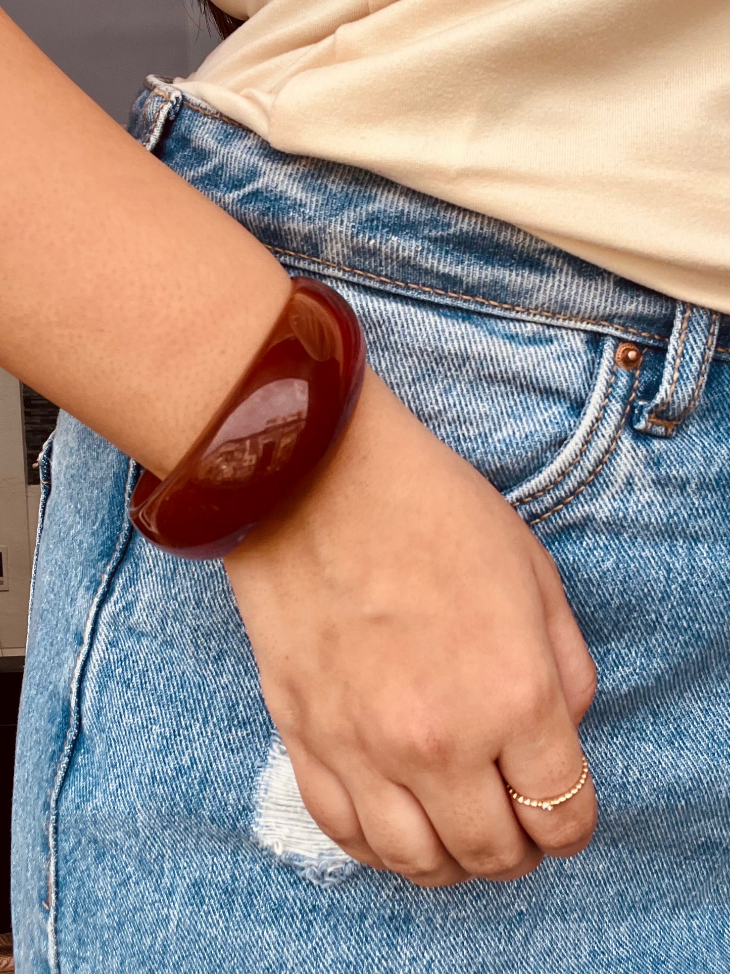Amber Wave Resin Cuff