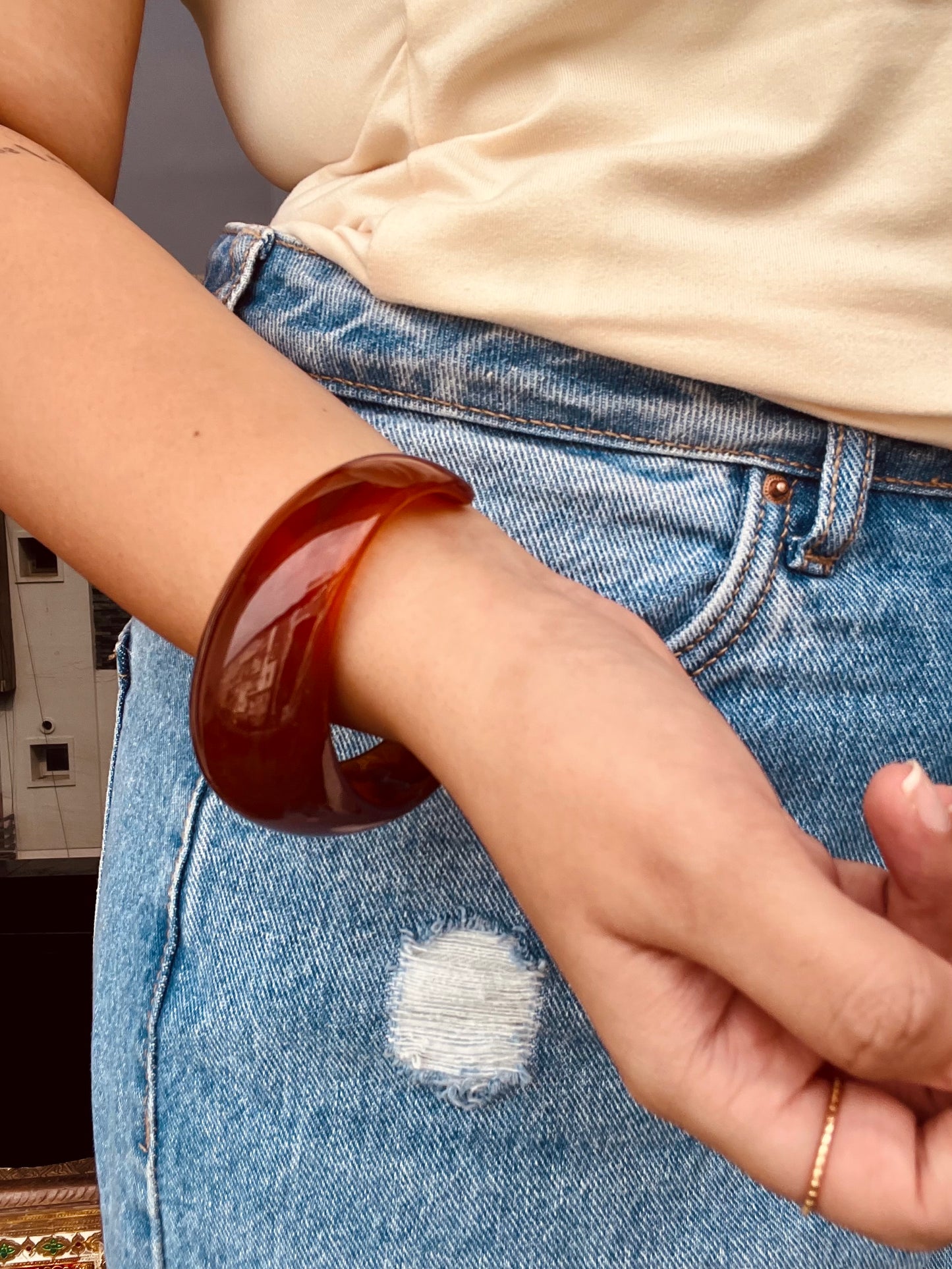 Amber Wave Resin Cuff