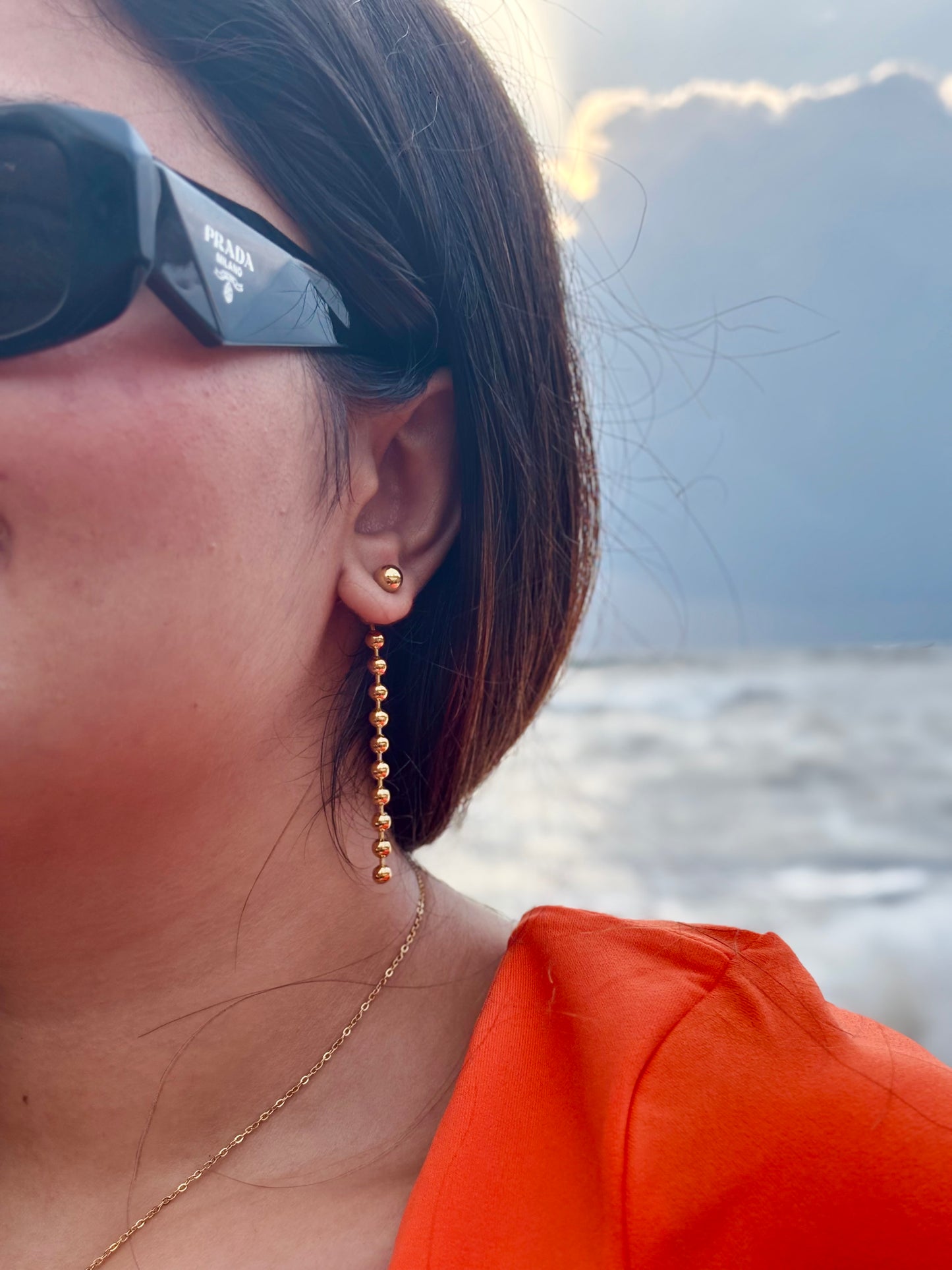 Long ball Earrings