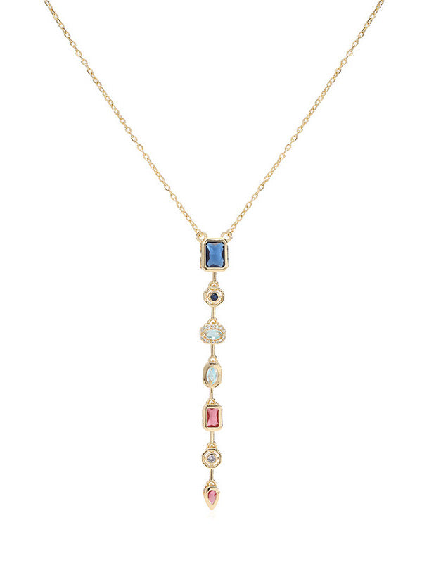 18k gold-plated droplet pendant necklace — elegant layerable everyday necklace, anti-tarnish and waterproof for evening looks.