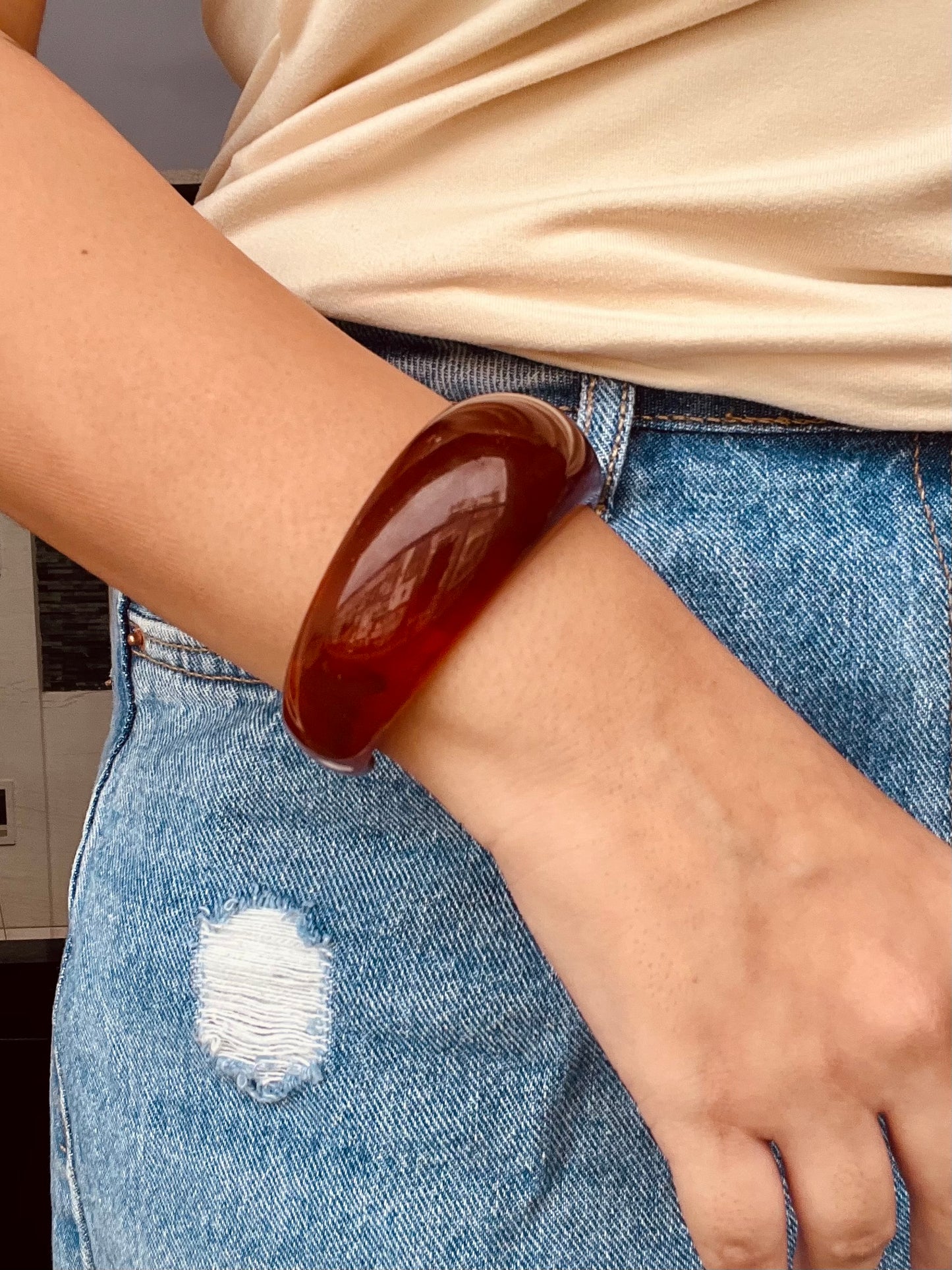 Amber Wave Resin Cuff