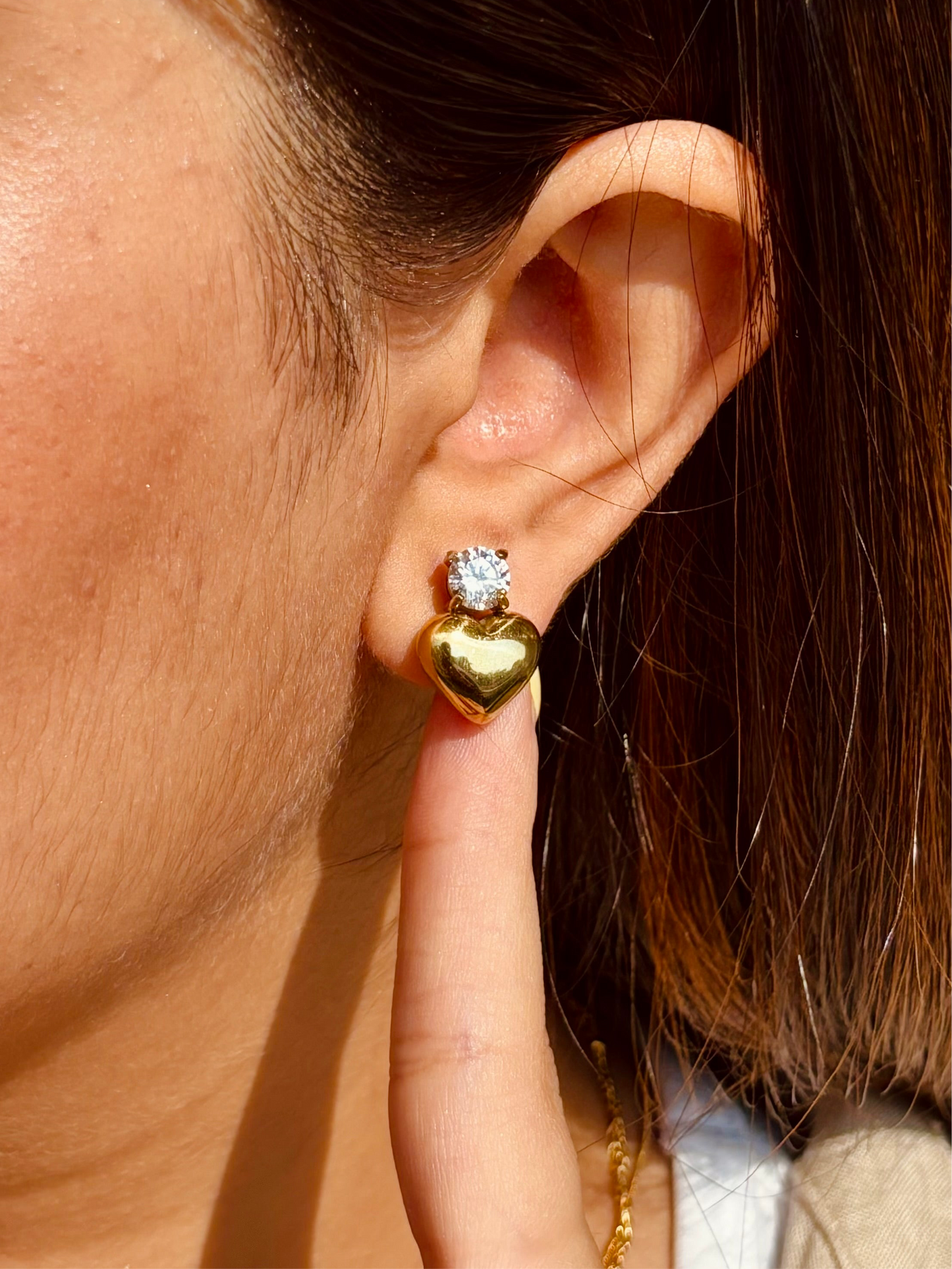 Heart Stone Earrings
