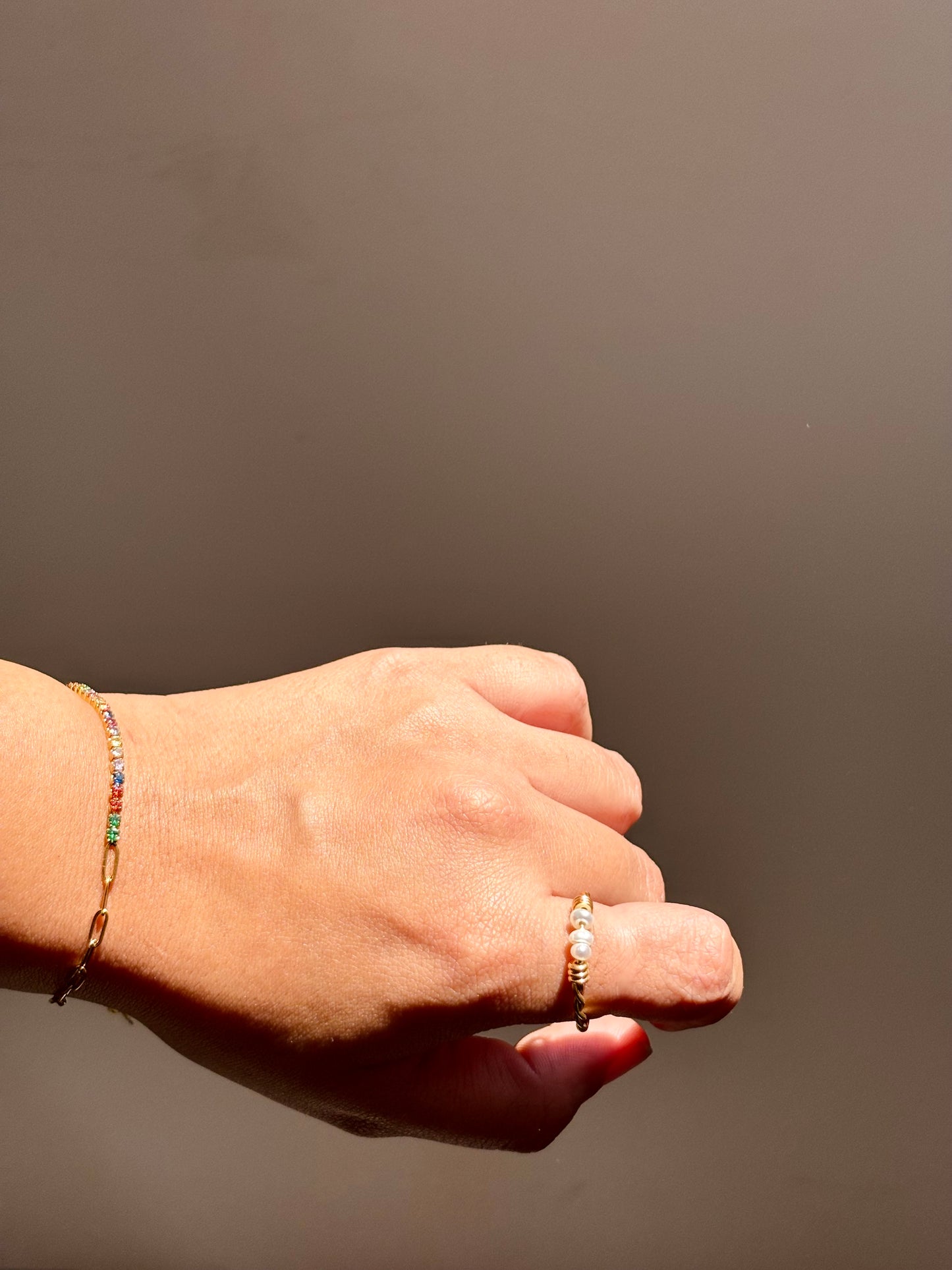 Thin Freshwater Pearl Ring