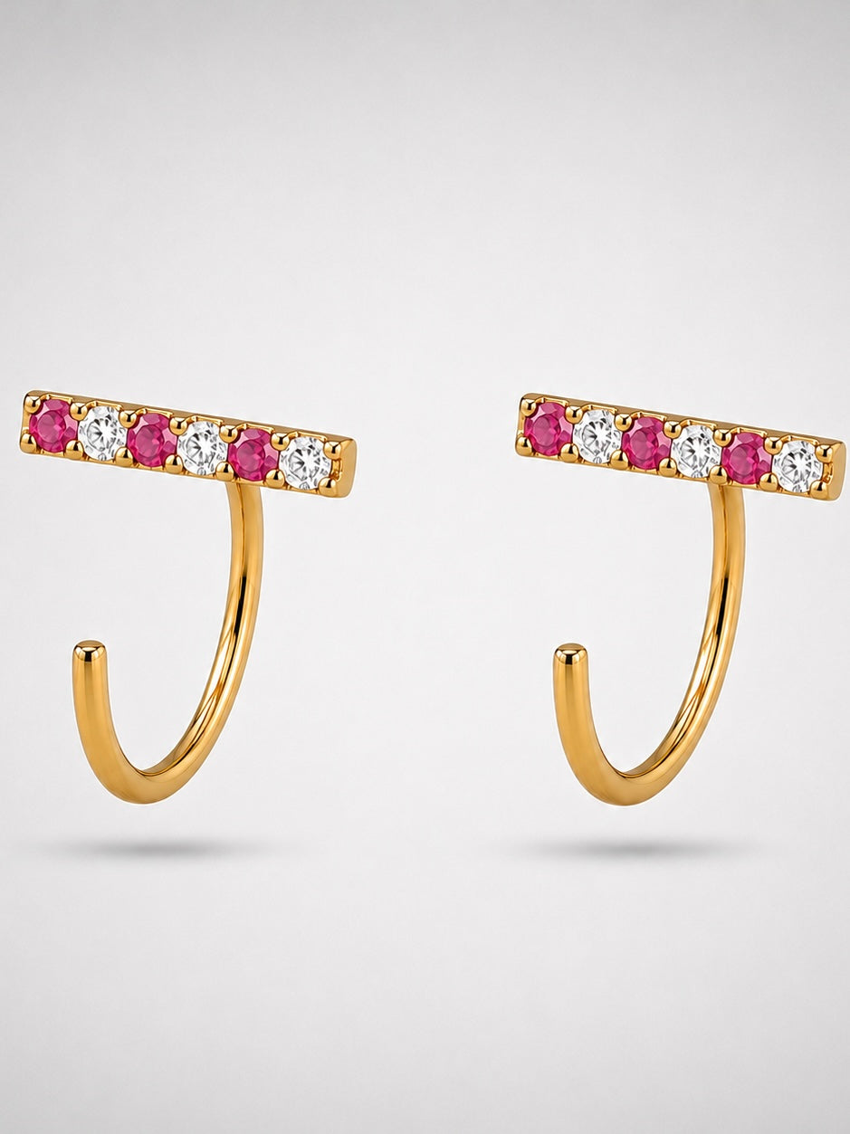 Pink Hoops for Kids — 925 Sterling Silver, Poke-Free