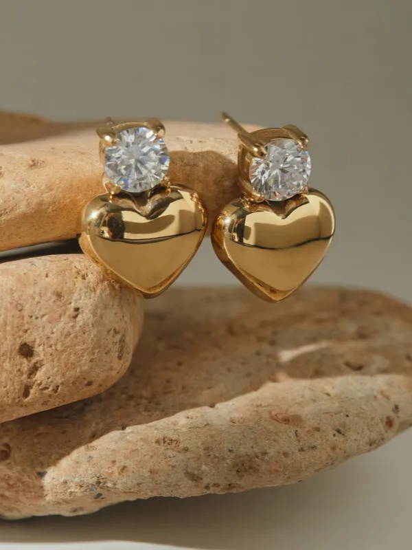 Heart Stone Earrings