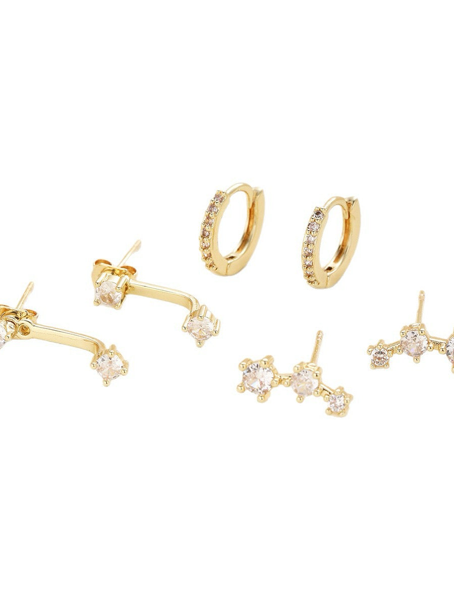 Pair of 18k gold-plated perfect piercing earrings — curated set for everyday styling and gifting.
