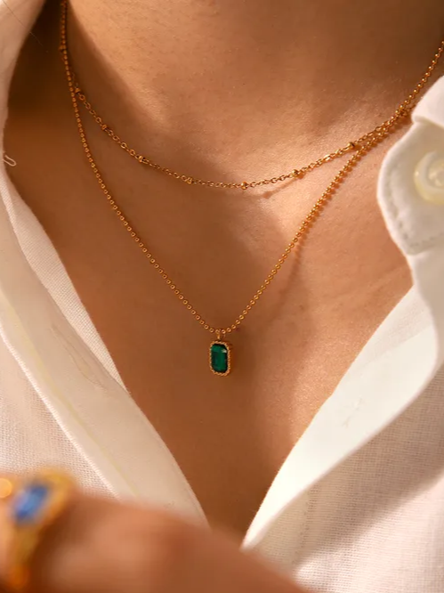 Double Layer Stone ~ Green