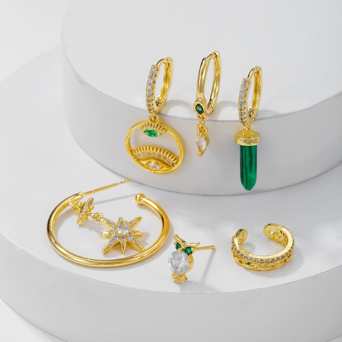 Emerald Piercing Set (not in pair)