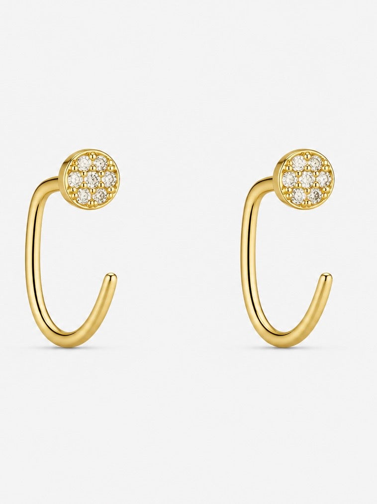 925 sterling silver zircon sparkle earrings — poke-free hypoallergenic sparkle studs, anti-tarnish and waterproof. Sleep-safe for kids and gentle for sensitive ears.