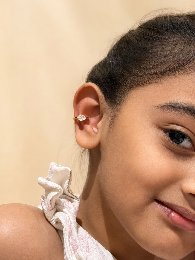 Kids clip-on earrings — no-piercing hypoallergenic earrings, gentle clip mechanism safe for sensitive skin. Sold as a pair for kids without piercings.