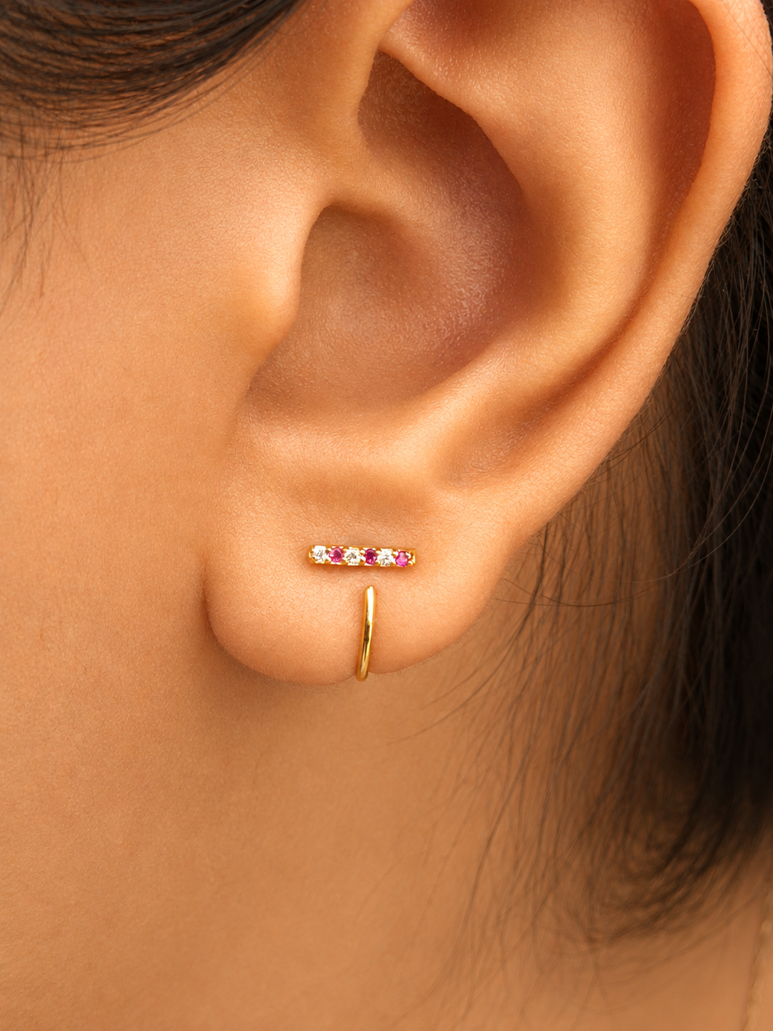 Pink Comfy Hoops