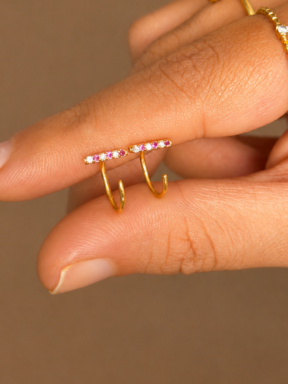 Pink Comfy Hoops
