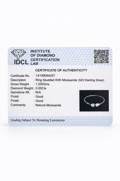 Open Moissanite Ring