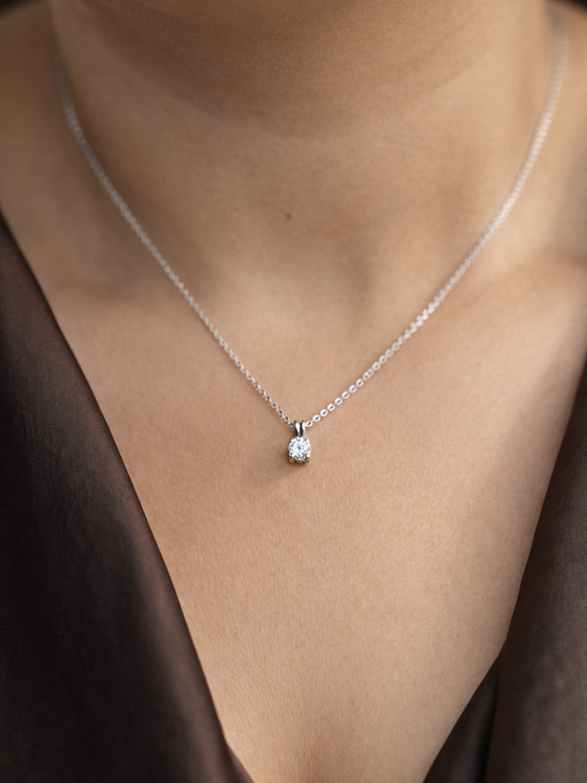 Solitaire Moissanite Necklace
