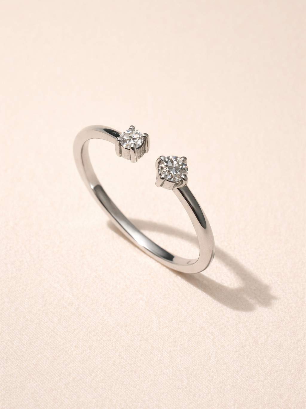 Open Moissanite Ring
