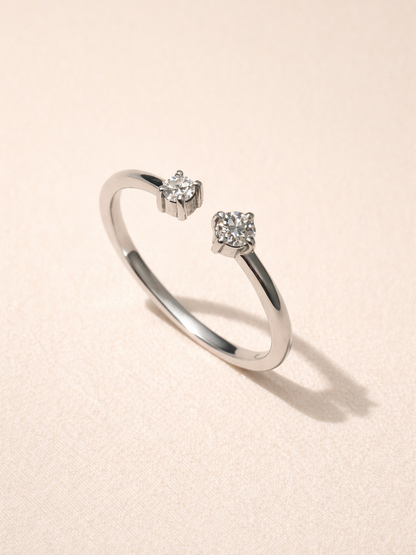 Open Moissanite Ring