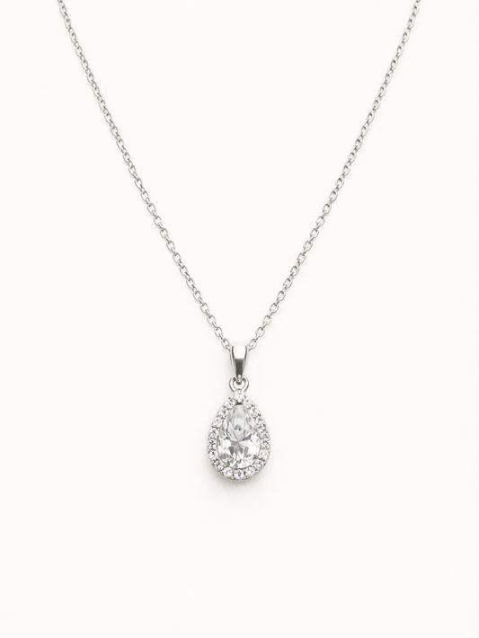 Teardrop Moissanite Necklace