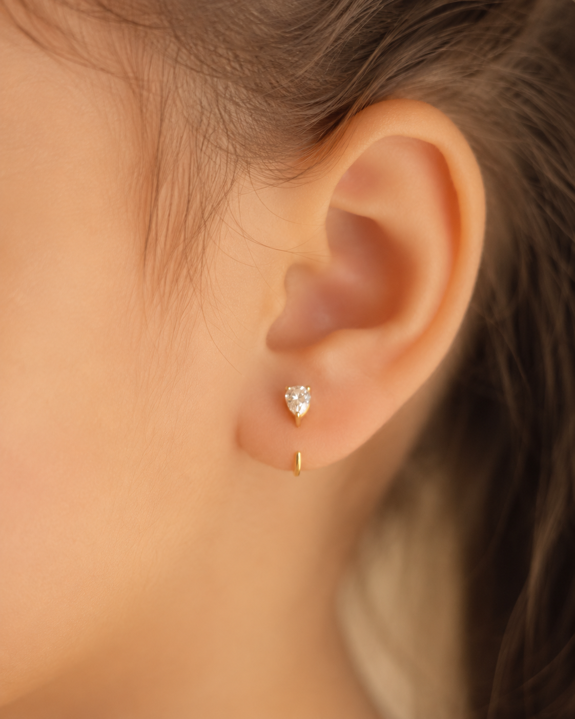 Pear Hoops for Kids — 925 Sterling Silver, Poke-Free