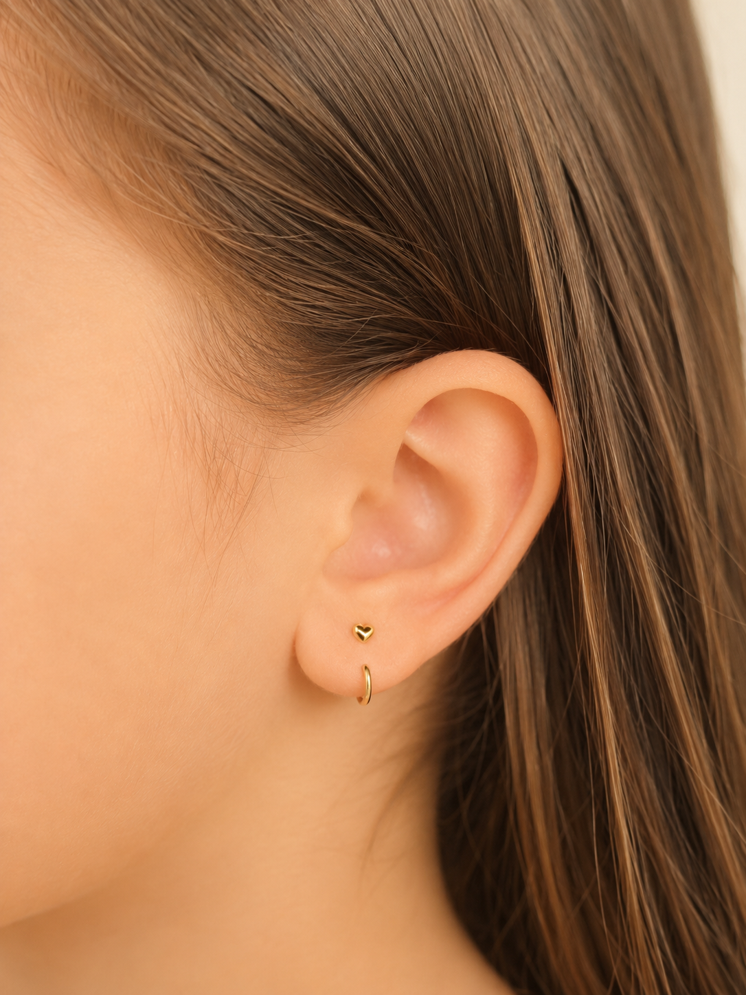 Heart Hoops for Kids — 925 Sterling Silver, Poke-Free