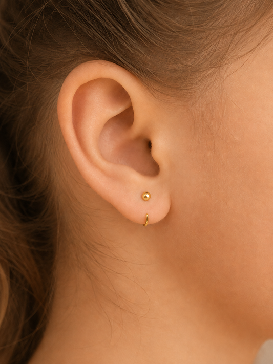 Ball Hoops for Kids — 925 Sterling Silver, Poke-Free