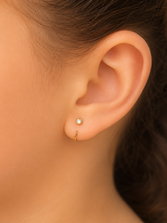 Stone Hoops 2 Kids Set — Poke-Free, Anti-Tarnish