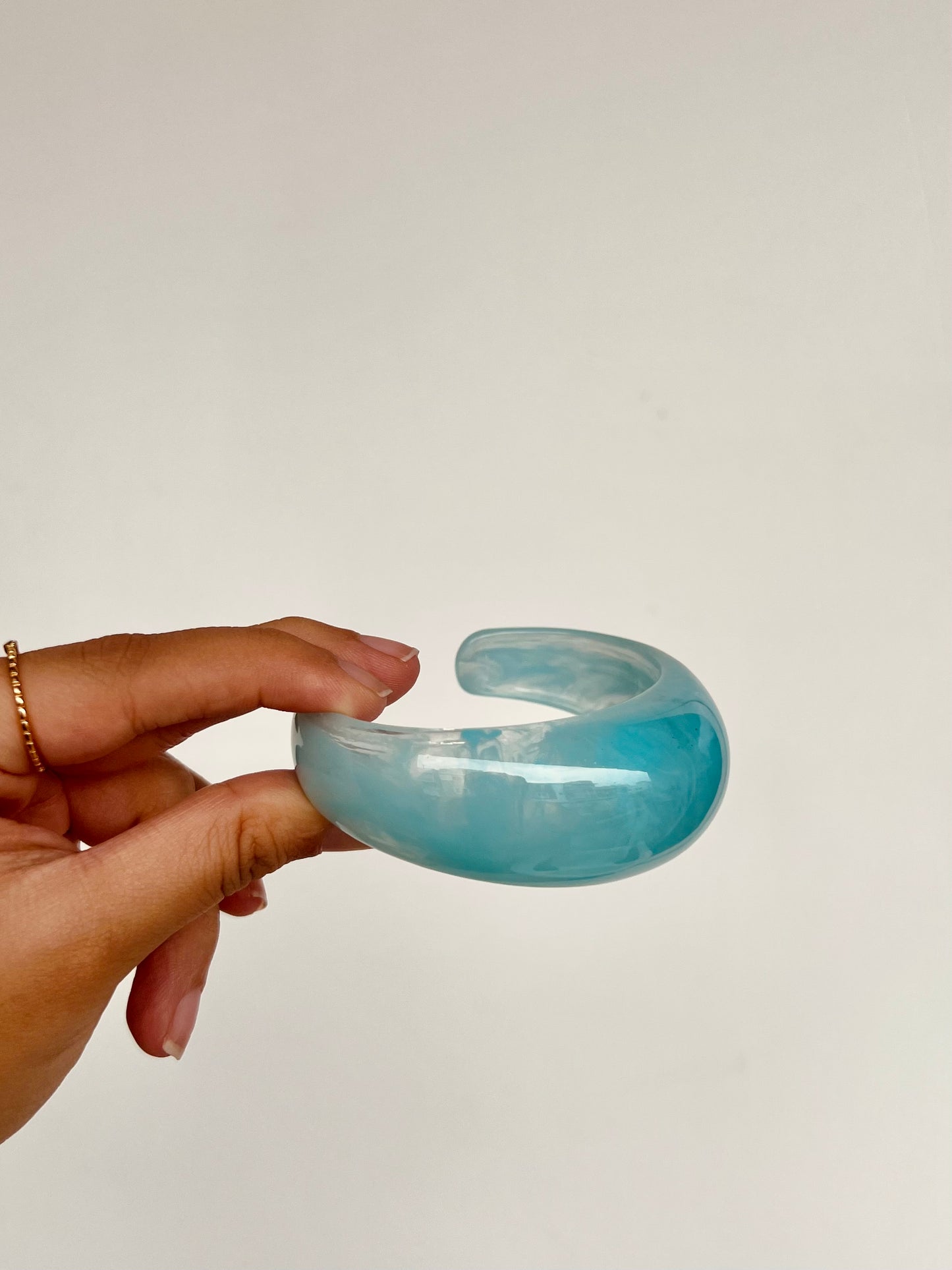 Blue Wave Resin Cuff