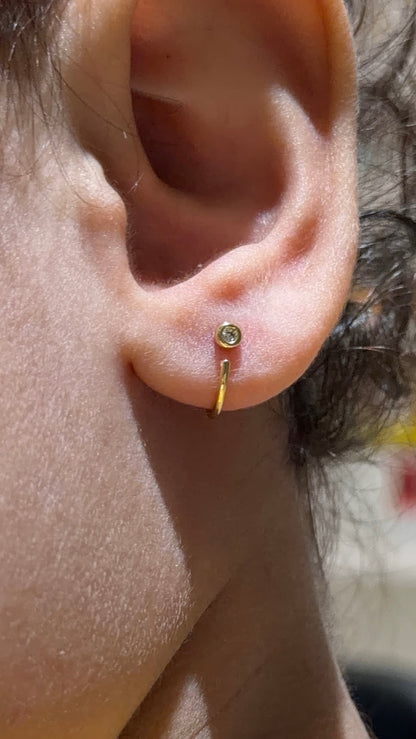Stone Hoops Kids Set — 925 Sterling Silver, Poke-Free