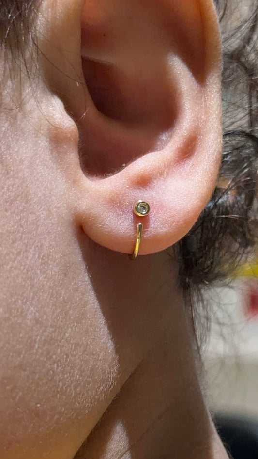 Stone Hoops Kids Set — 925 Sterling Silver, Poke-Free