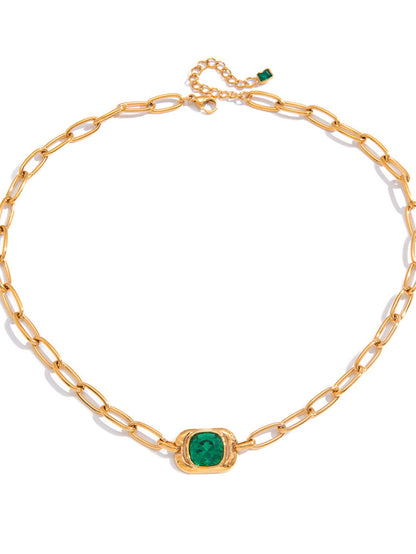 Chunk Emerald Necklace