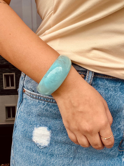 Blue Wave Resin Cuff