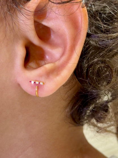 Pink Hoops for Kids — 925 Sterling Silver, Poke-Free