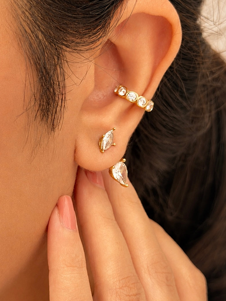 Pear Stone Drop Earrings