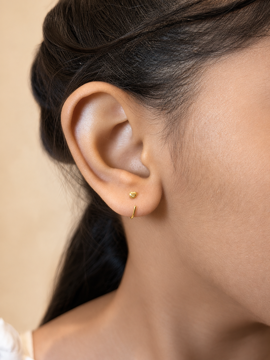 Heart Hoops for Kids — 925 Sterling Silver, Poke-Free