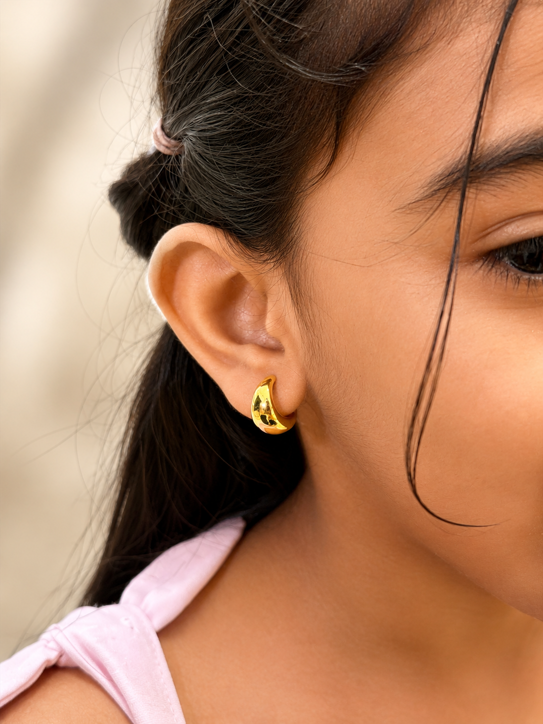 Kids clip-on earrings — no-piercing hypoallergenic earrings, gentle clip mechanism safe for sensitive skin. Sold as a pair for kids without piercings.