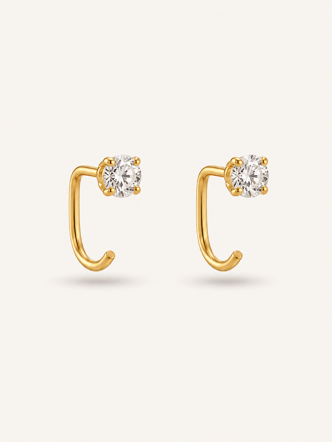 925 sterling silver comfy stone hoop earrings in 40 cent size — adjustable poke-free hypoallergenic hoops, anti-tarnish and waterproof. Sleep-safe for kids and gentle for sensitive ears.