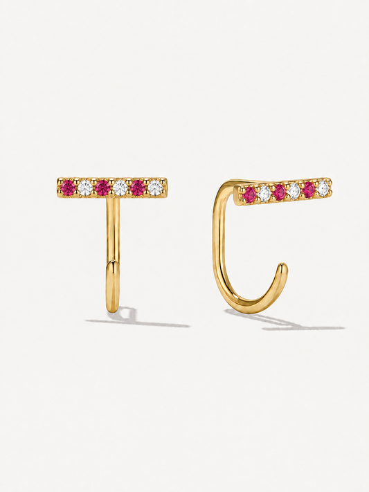 Pink Hoops for Kids — 925 Sterling Silver, Poke-Free