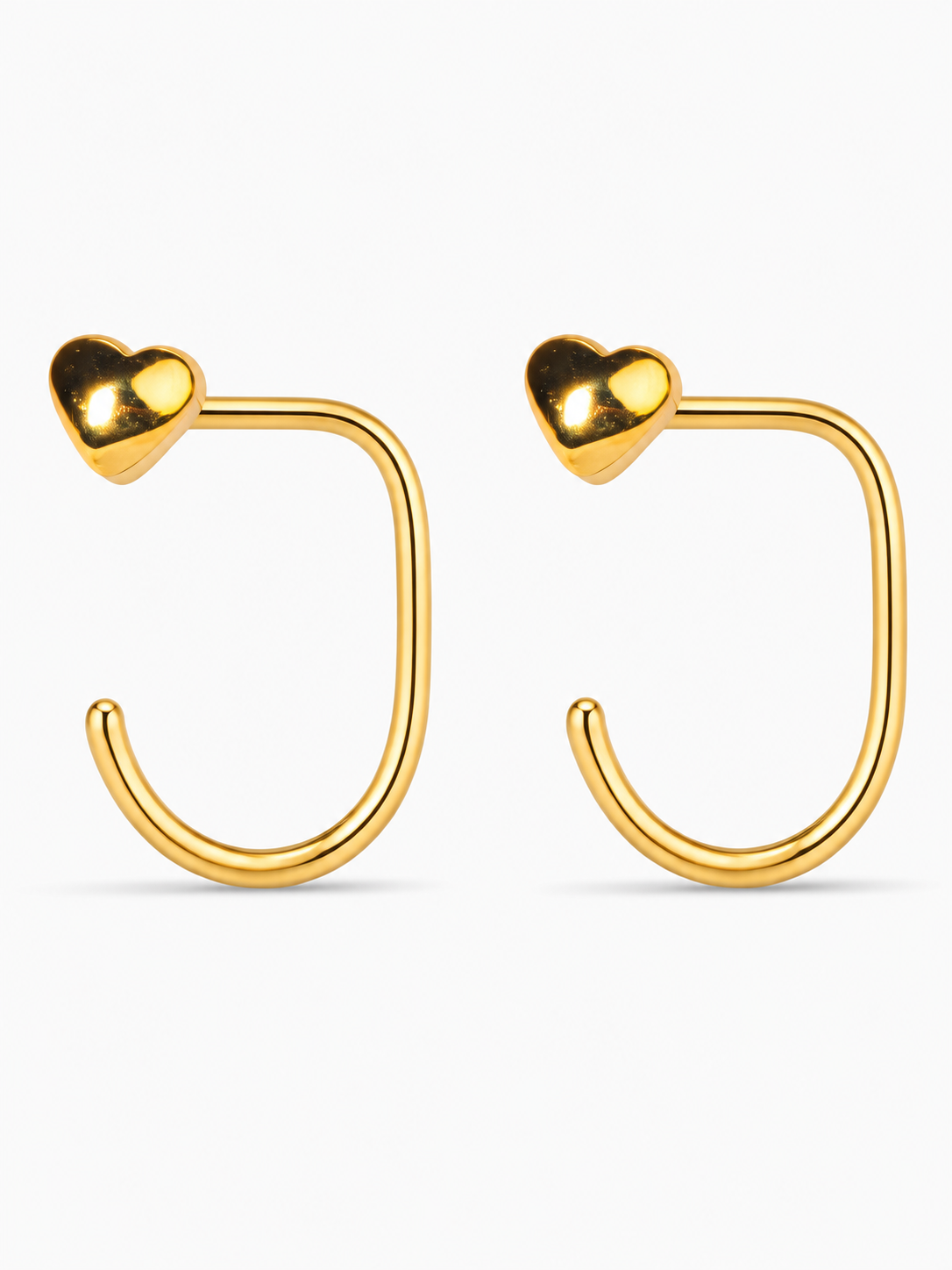 Heart Hoops for Kids — 925 Sterling Silver, Poke-Free