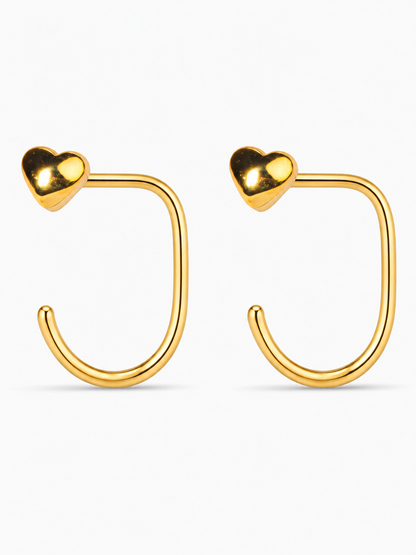 Heart Hoops for Kids — 925 Sterling Silver, Poke-Free