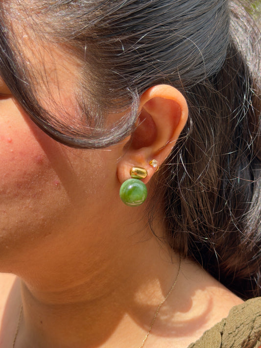 18k gold-plated Reet drop earrings — statement gold drops, anti-tarnish and waterproof for festive, wedding and evening wear.