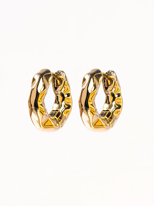 Gold Chunk Hoops