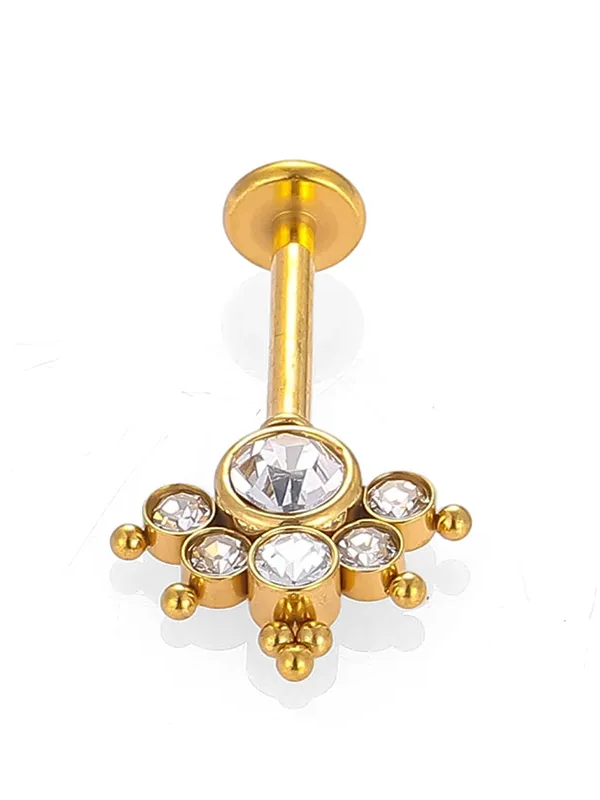 18k gold-plated modern statement drop earrings — bold modern geometric drops, anti-tarnish and waterproof for evening, festive and party wear.