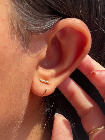 Comfy Long Stone Hoops