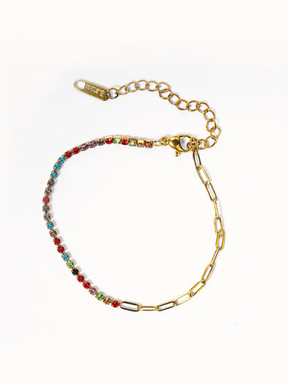 Tennis Bracelet ~ Colourful